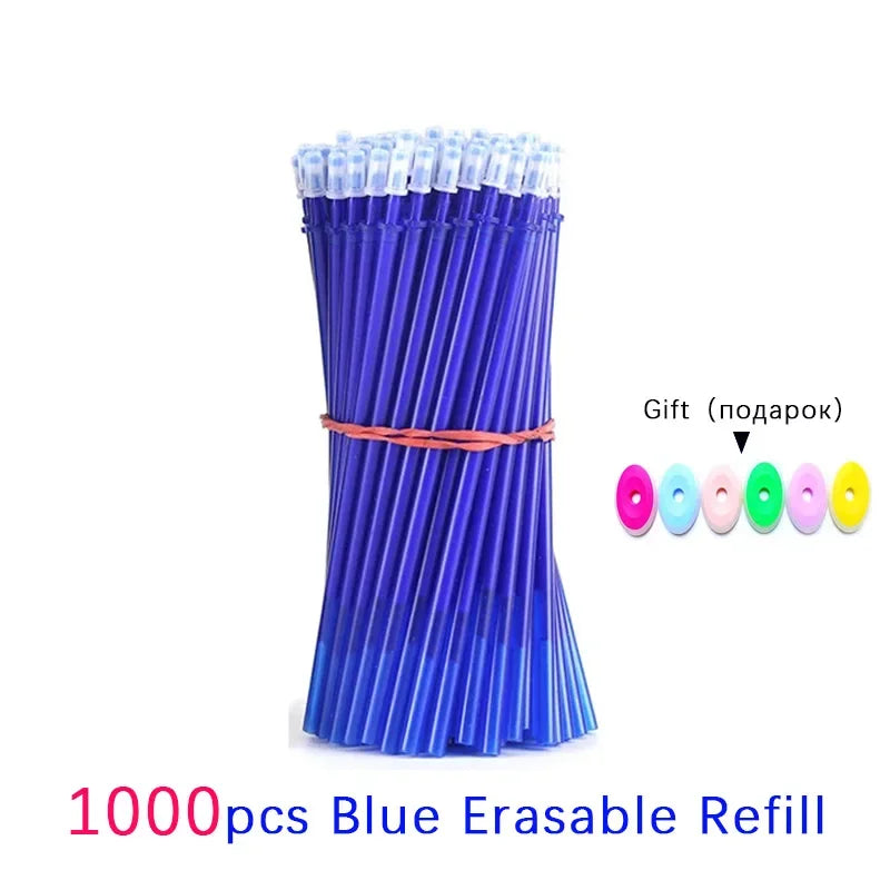 100-Pack 0.5mm Erasable Gel Ink Refills with Bonus Erasers