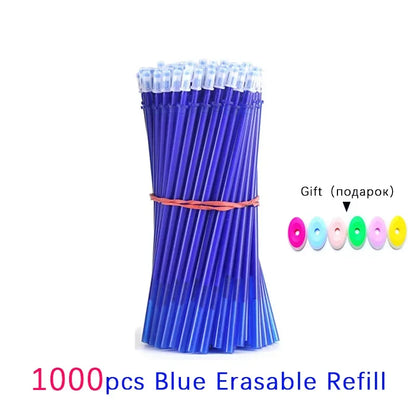 100-Pack 0.5mm Erasable Gel Ink Refills with Bonus Erasers