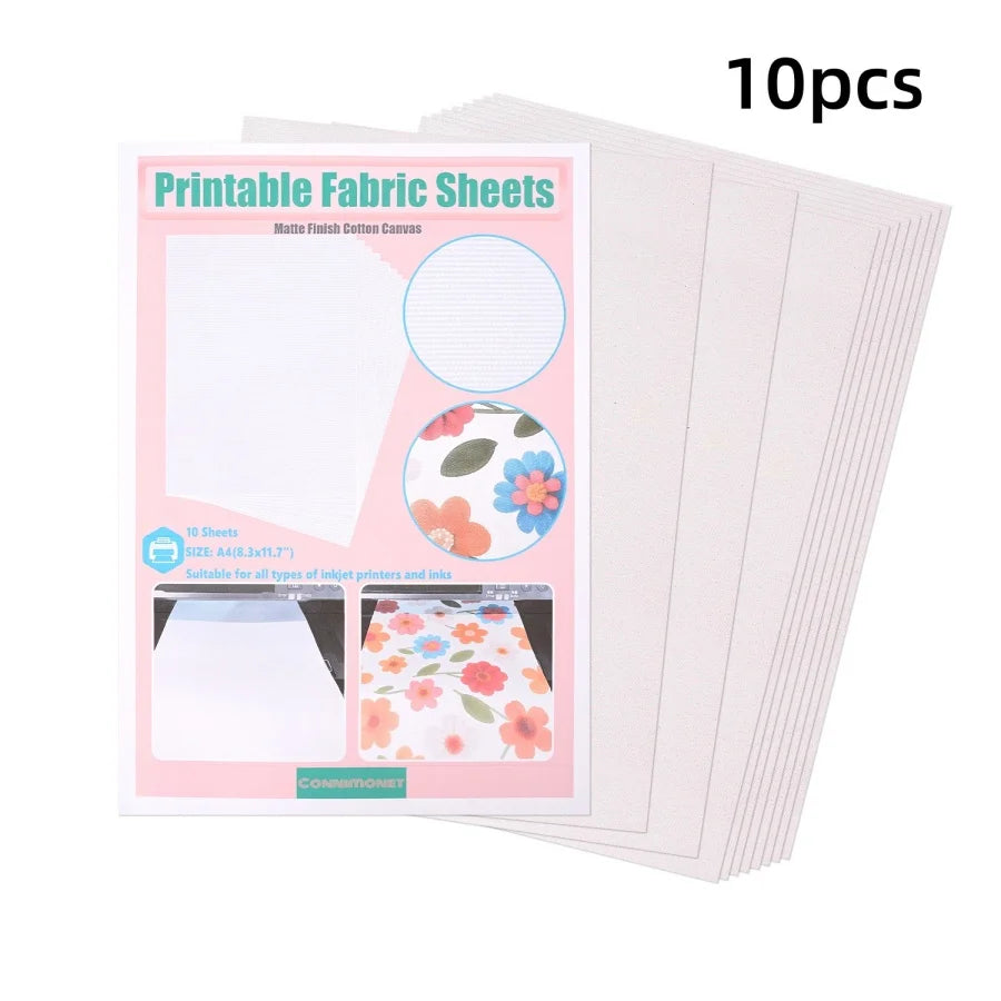 Printable Cotton Canvas Fabric Sheets for Inkjet Printers