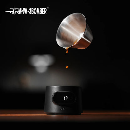 USB Rechargeable Coffee Scale with Stainless Steel Cup