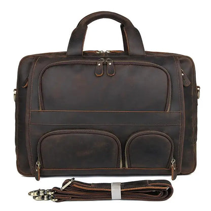 17.3 Inch Genuine Leather Laptop Bag