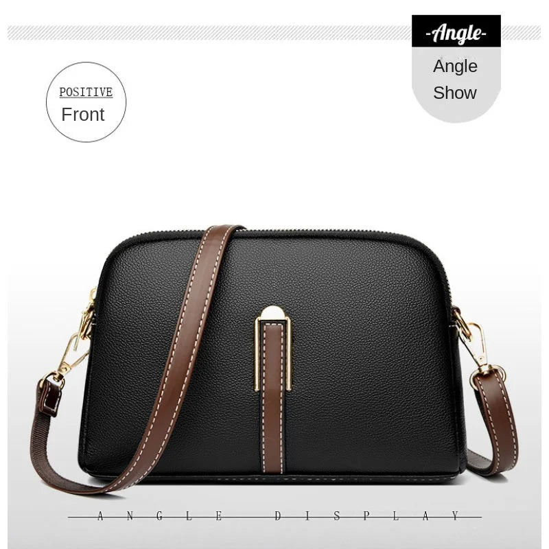 Women’s Genuine Cowhide Leather Crossbody Messenger Bag