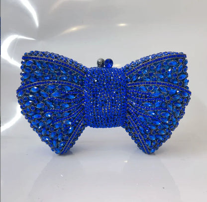Rhinestone Bow Evening Clutch