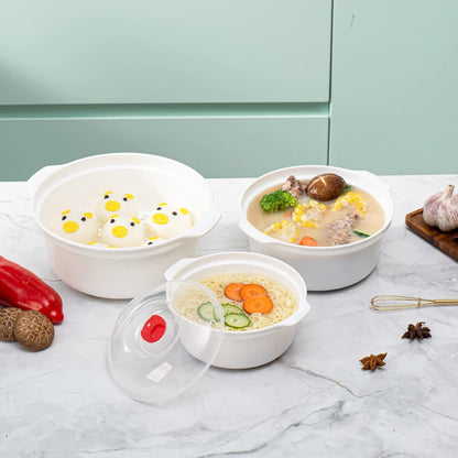 Microwave Food Steamer & Soup Bowl with Lid