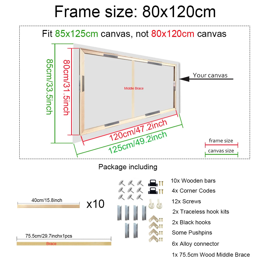 Wooden Canvas Frame for Paintings & Photos