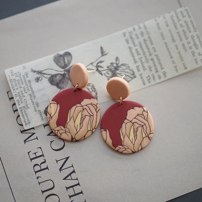 Art Floral Pattern Earrings