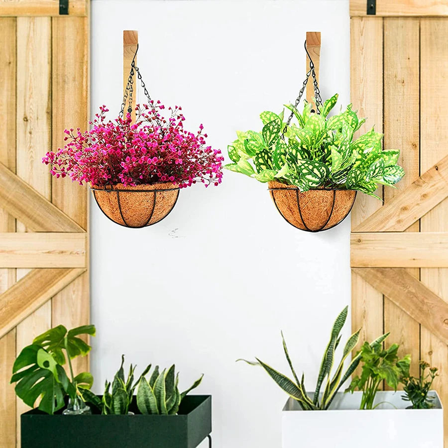 Natural Wooden Wall Plant Hanger