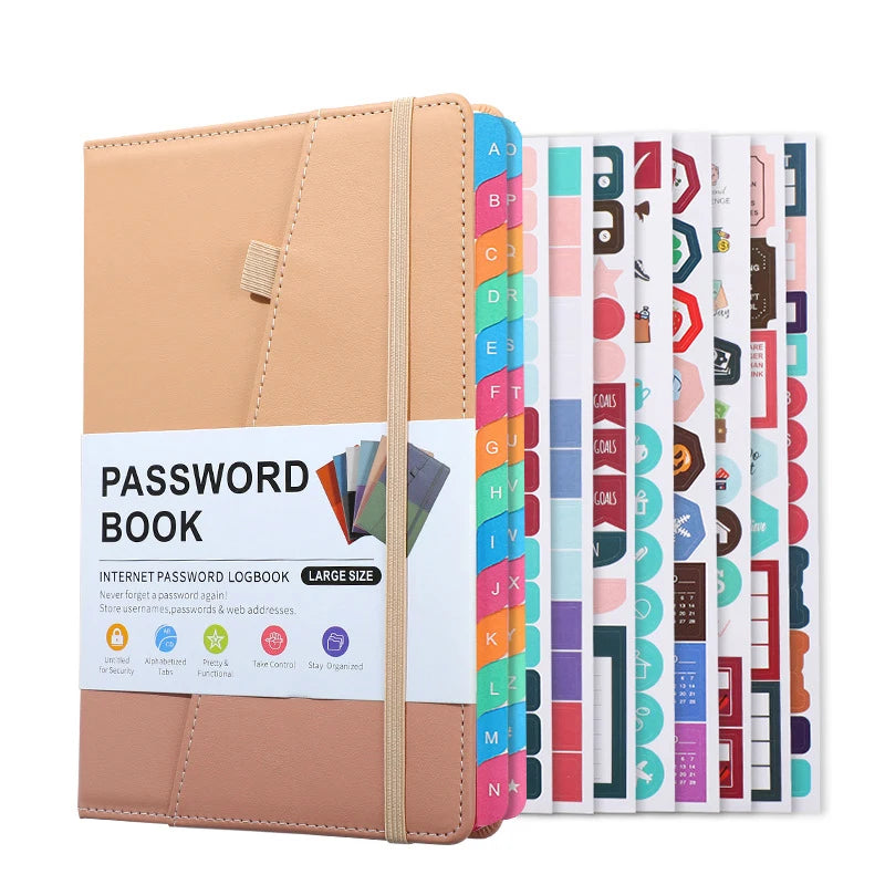 A5 Password Book with Alphabet Tabs