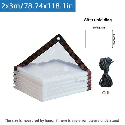 Heavy-Duty Clear Waterproof Tarpaulin