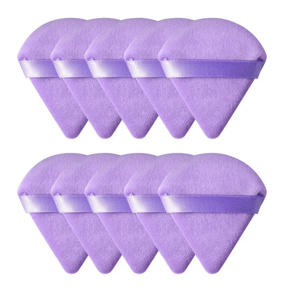Triangle Velvet Makeup Powder Puff Set