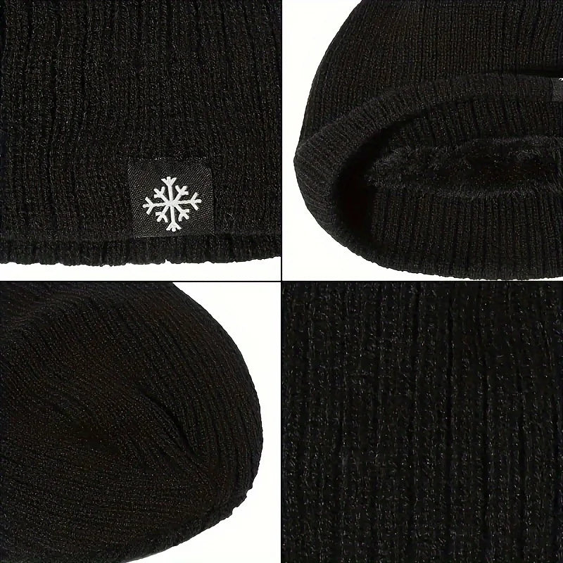 Unisex Wool Blend Winter Knitted Beanie