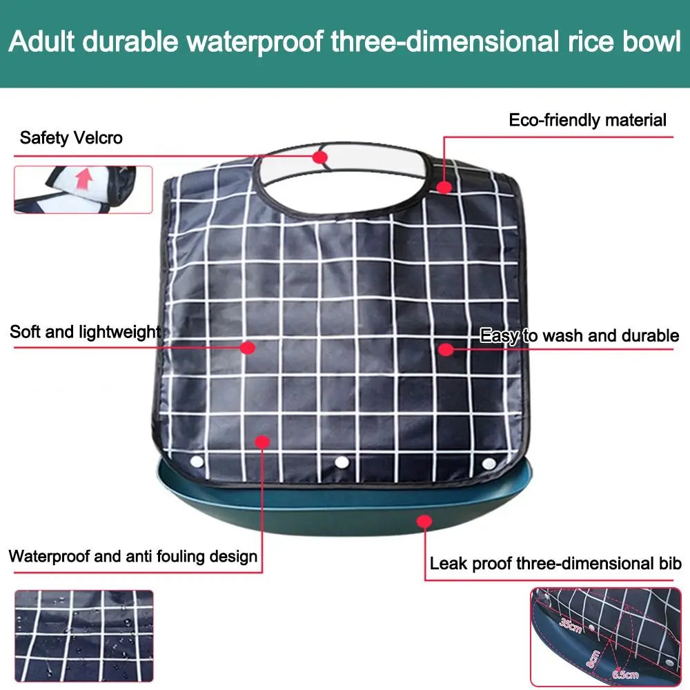 Waterproof Washable Adult Mealtime Bib