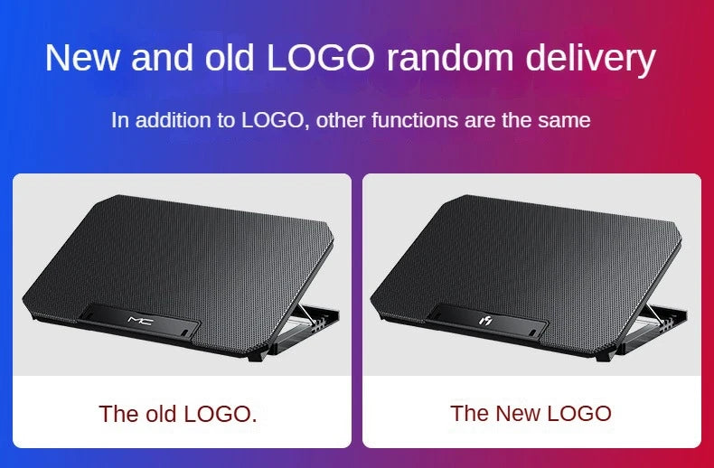 Adjustable Dual-Fan Laptop Cooler Stand with 2 USB Ports
