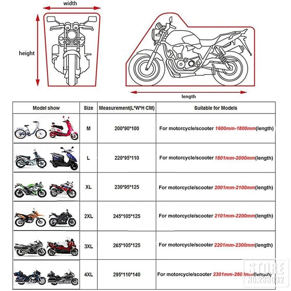 All-Season UV Protective Motorbike Cover