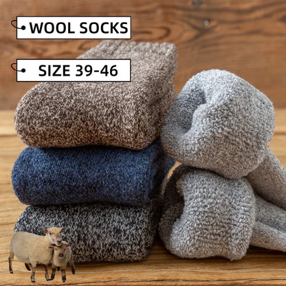 Men’s Merino Wool Winter Socks 2 Pairs
