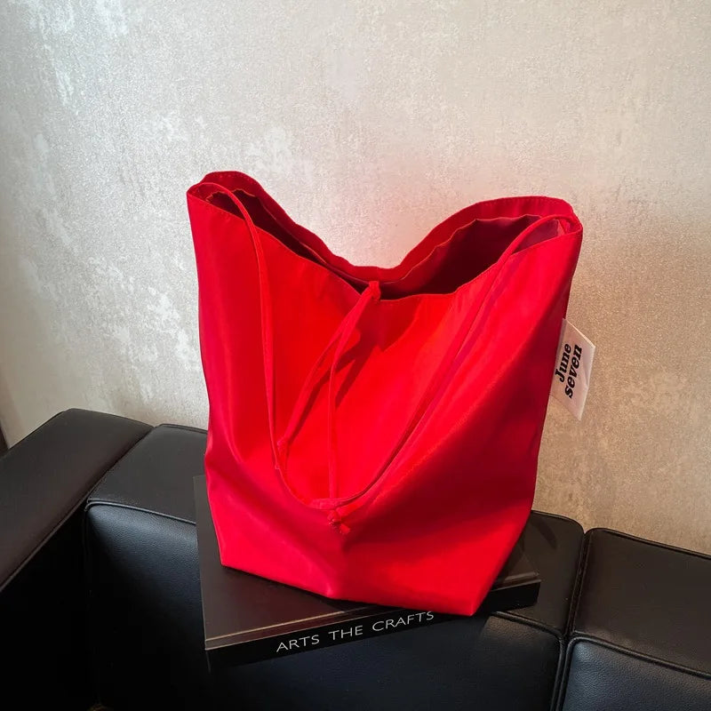 Minimalist Nylon Tote Shoulder Bag
