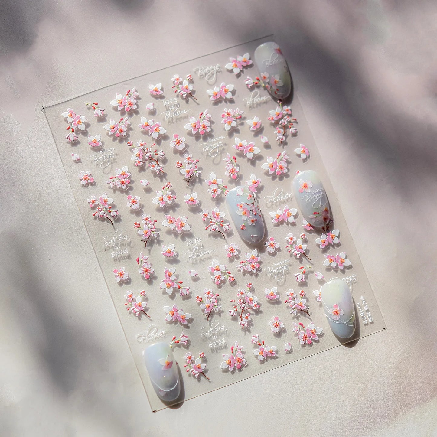 5D Cherry Blossom Nail Art Stickers