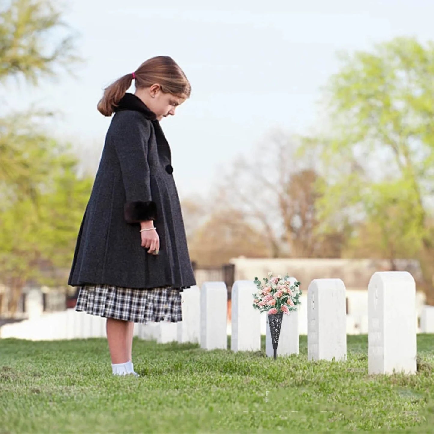 Memorial Floral Cone Vase Set