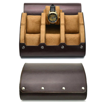 6 Slot PU Leather Watch Travel Case Organizer