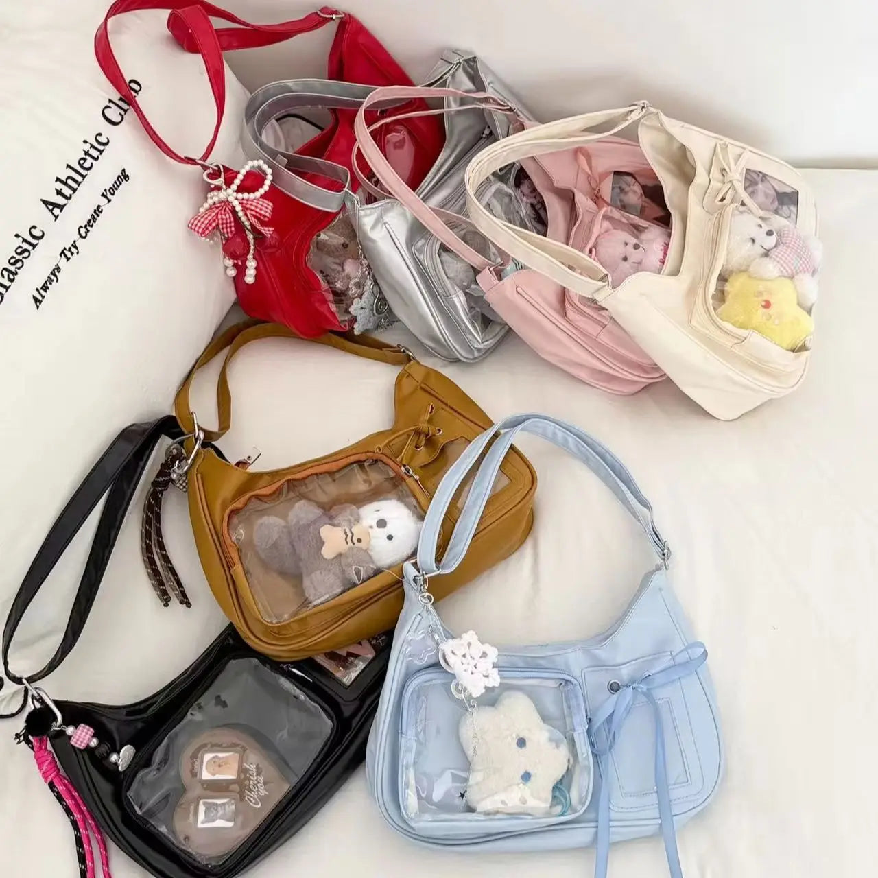 Y2K Transparent Ita Shoulder Bag