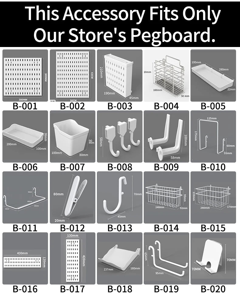 Desktop Pegboard Organizer Panel
