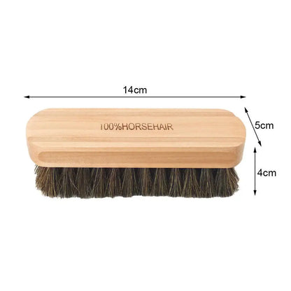 Genuine Leather Horsehair Car Cleaning Brush