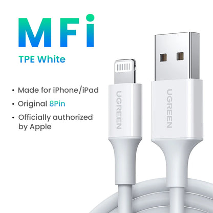 Apple Certified USB-A to Lightning Cable – 2.4A Fast Charge