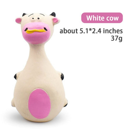 Cartoon Squeaky Rubber Dog Toy