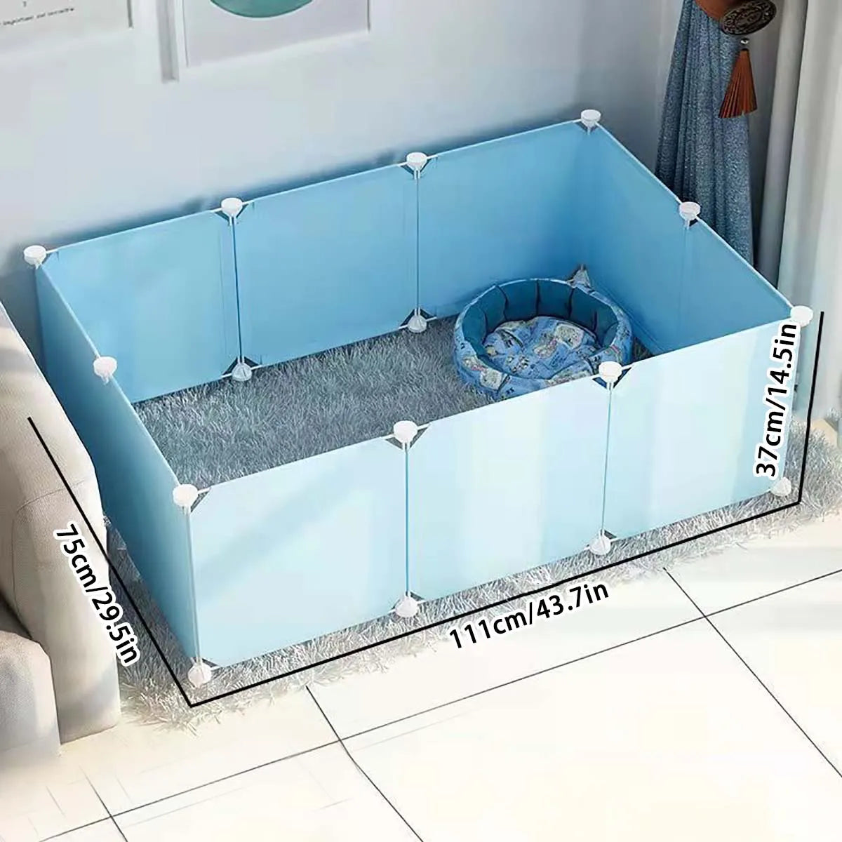 Small Dog Indoor Cage with Protective Fence