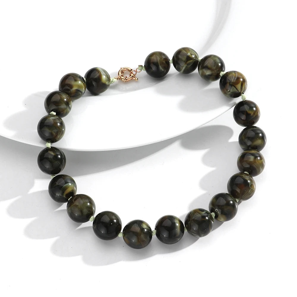 Fishsheep Multicolor Beaded Choker Necklace