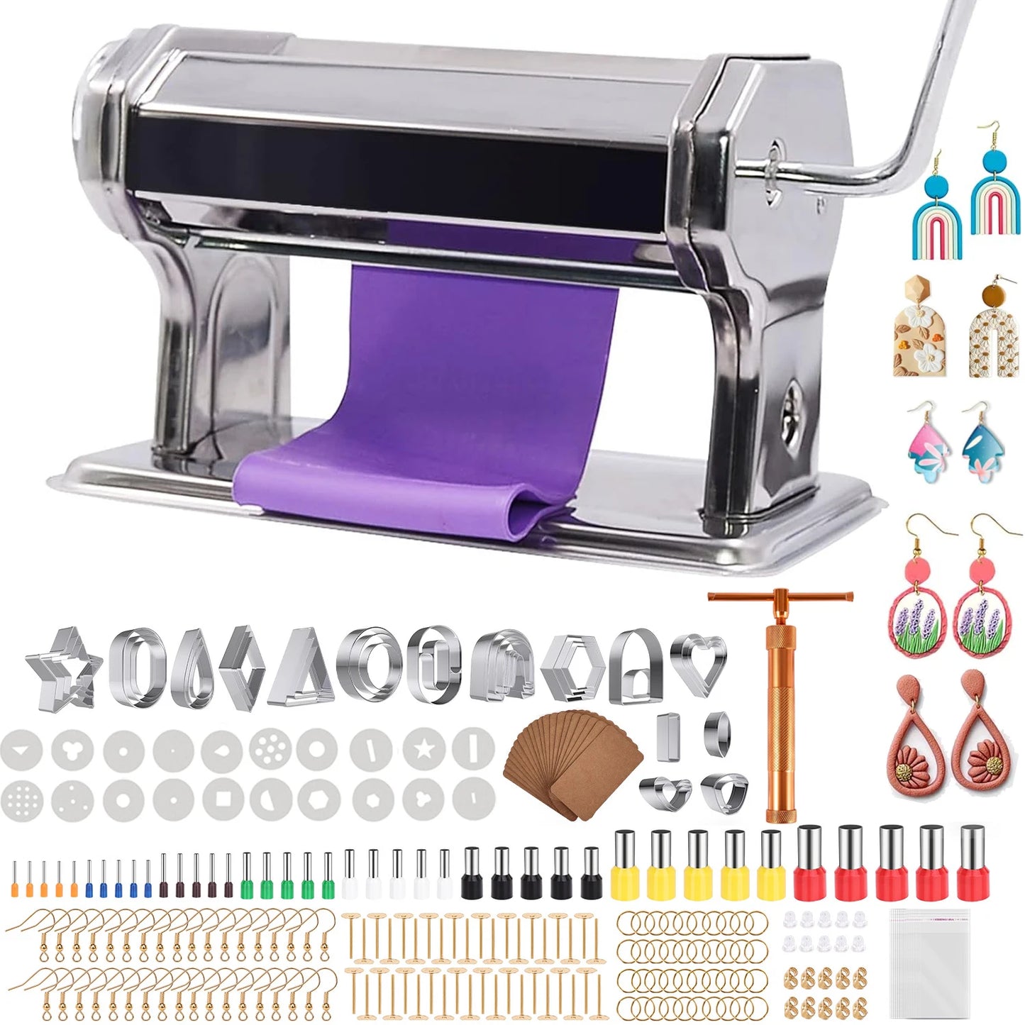 Polymer Clay Roller Machine & Jewelry Making Kit
