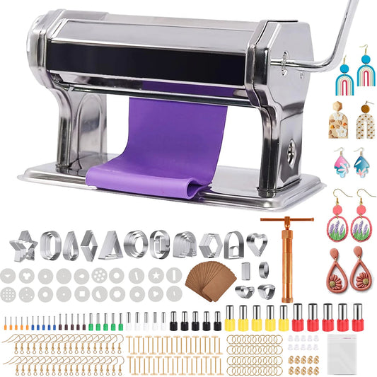 Polymer Clay Roller Machine & Jewelry Making Kit