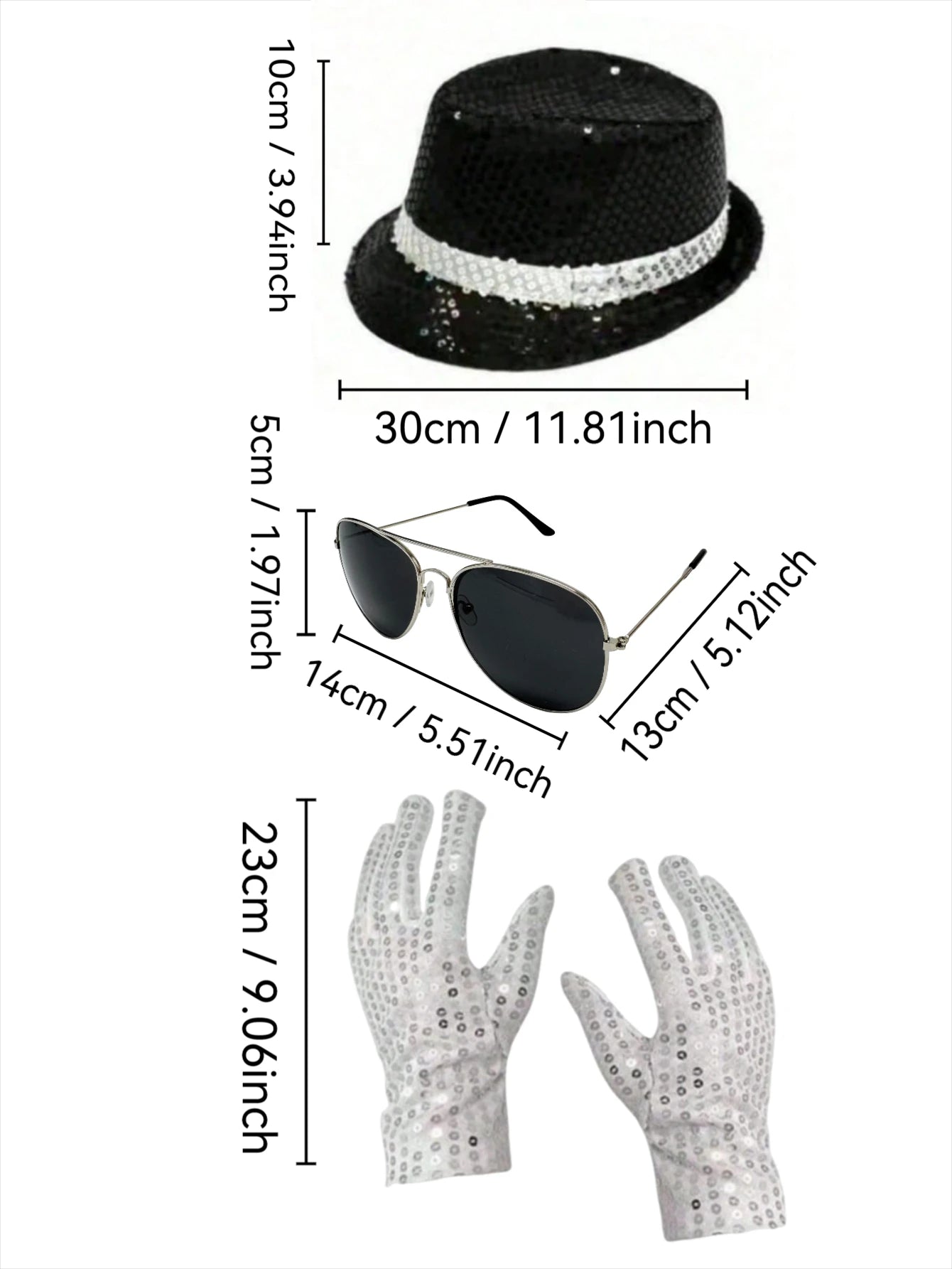 Michael Jackson Inspired Costume Accessories Set
