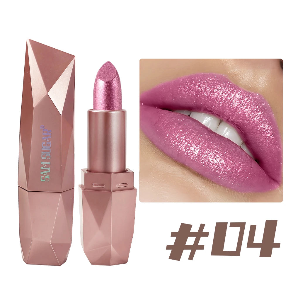 SAM SUGAR 6-Color Diamond Pearl Lipstick