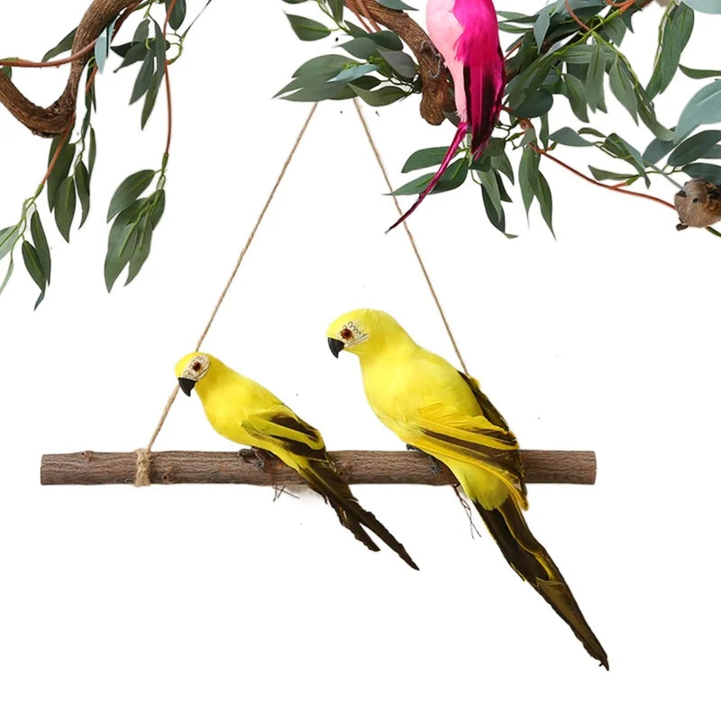 Realistic Artificial Parrot Ornament