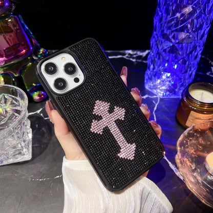 Gothic Cross Rhinestone Shockproof Protective Cover Case For iPhone 15 14 13 12 11 Pro