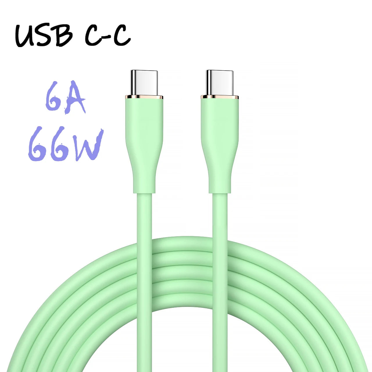 66W USB-C Silicone Cable