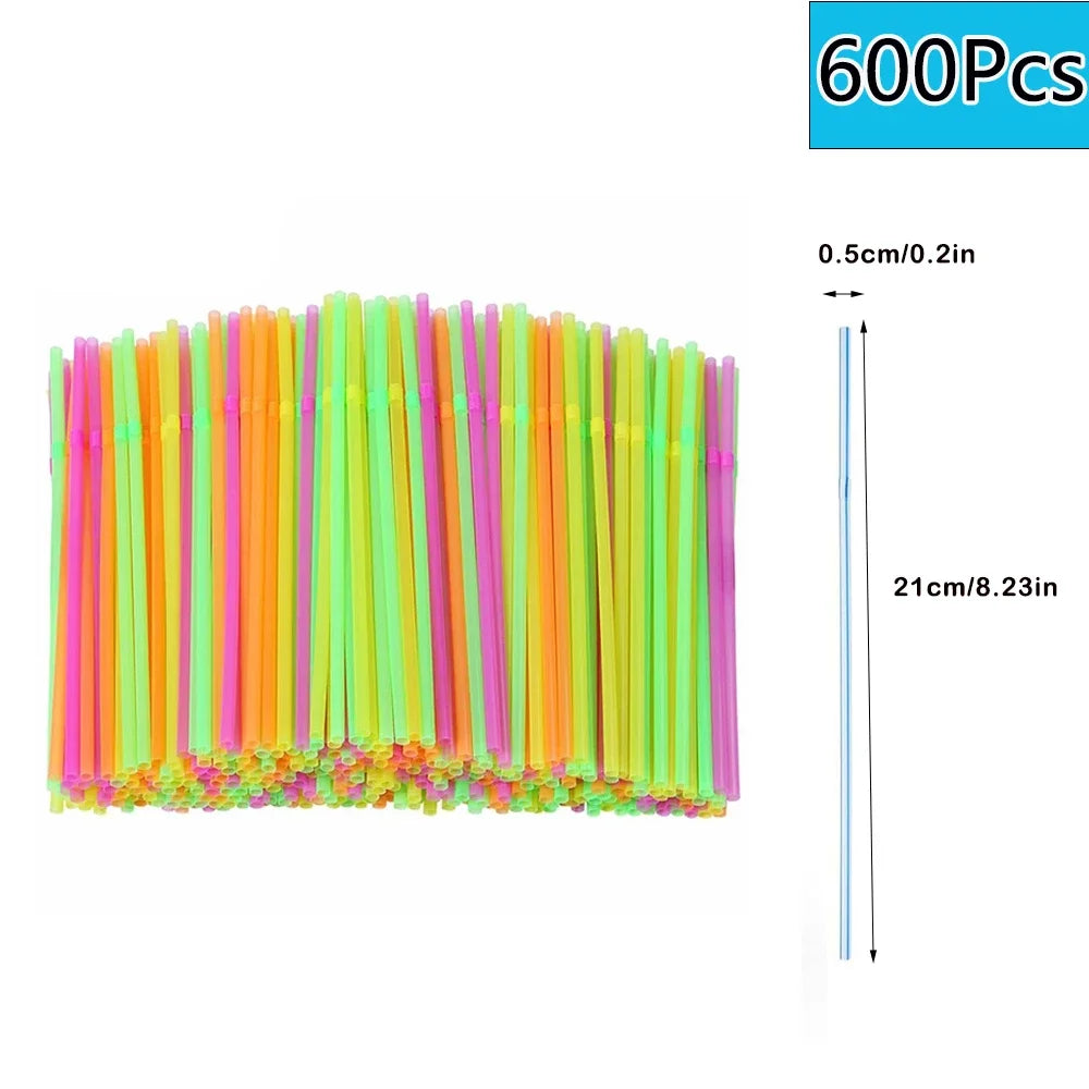 Flexible Colourful Plastic Drinking Straws