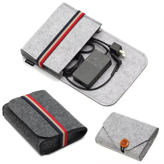 Felt Electronic Accessories Organizer Bag
