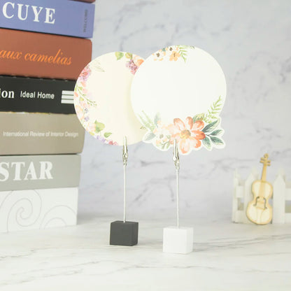 Color Cube Stand Alligator Wire Photo Clip