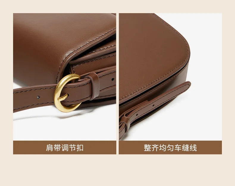 Vintage Leather Crossbody Handbag