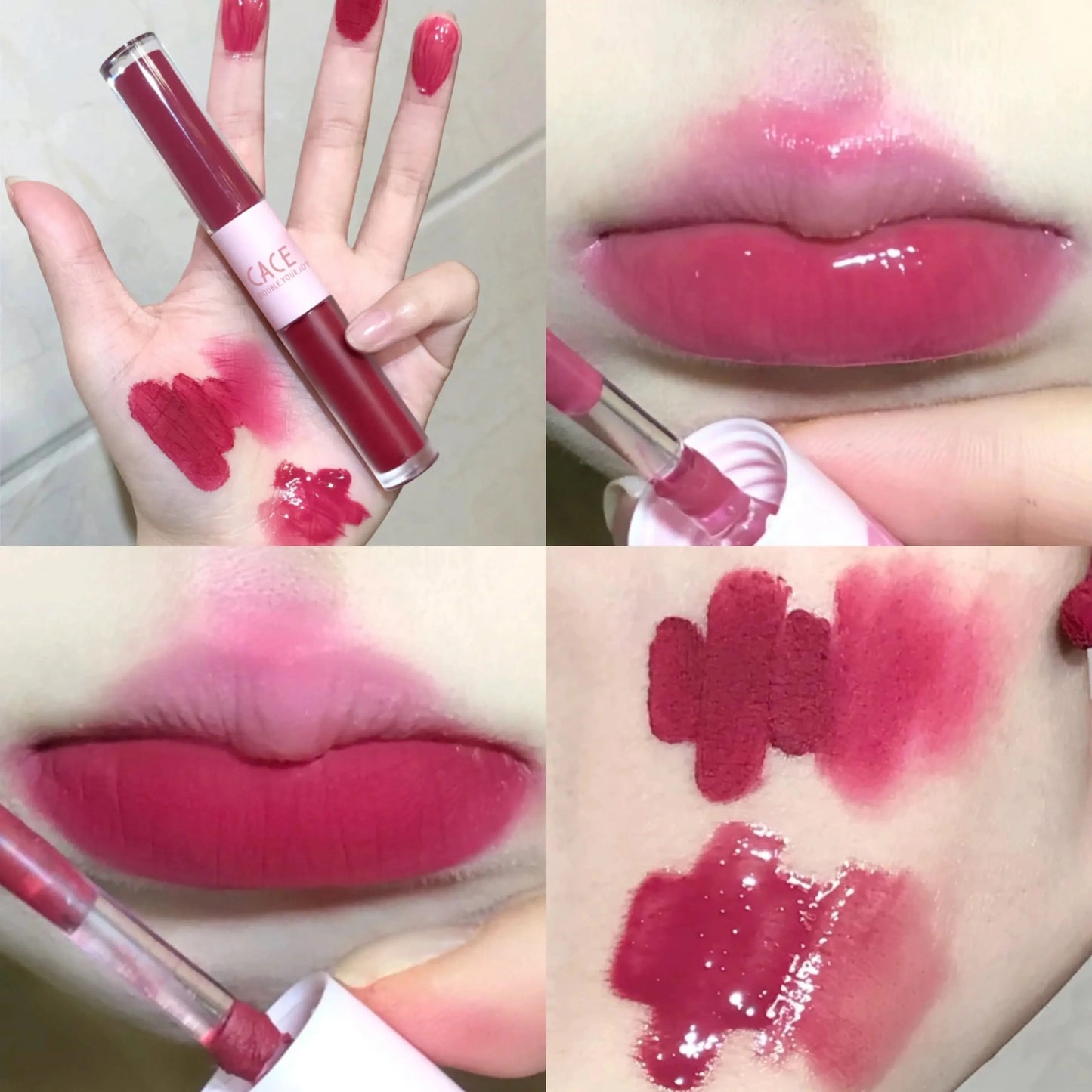 CACE Double-Head Lip Gloss & Matte Lipstick