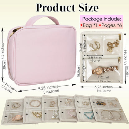 Travel Jewelry Organizer Binder Case