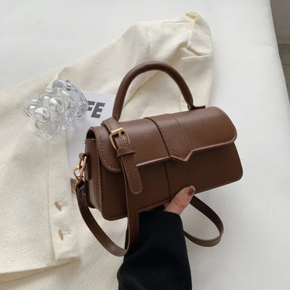 Vintage PU Leather Satchel Shoulder Bag