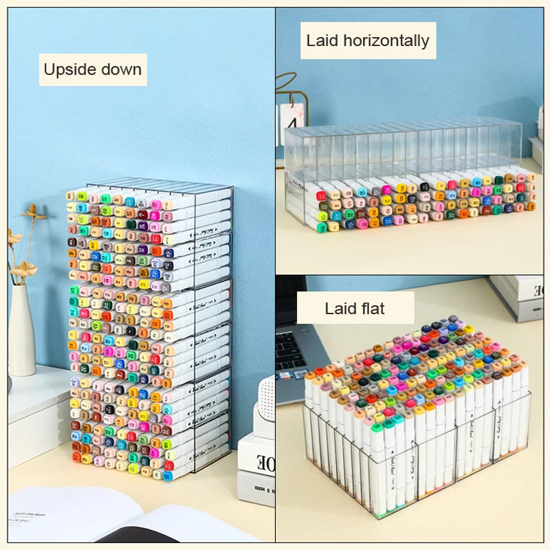 Transparent Acrylic Marker Pen Organizer Box