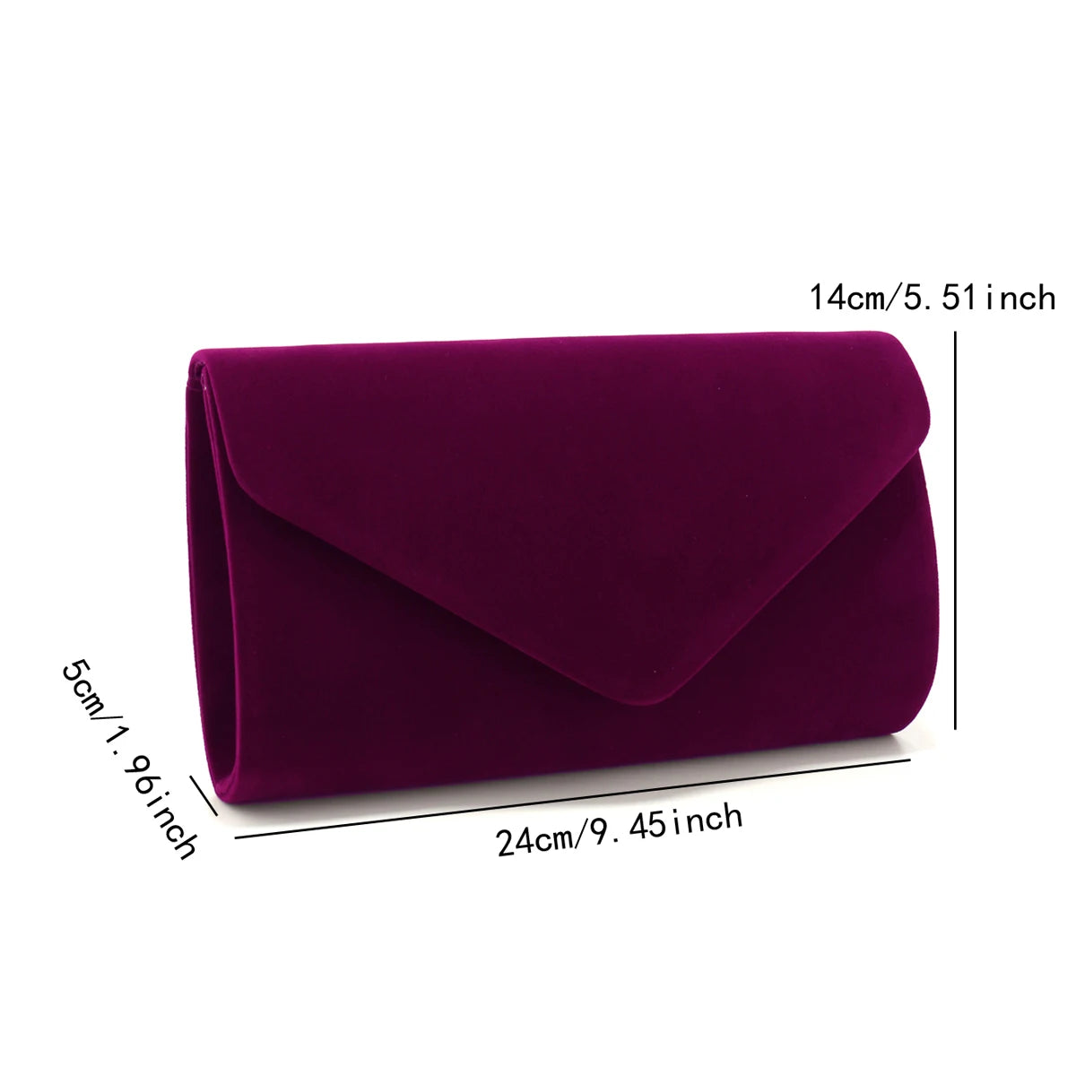 Velvet Envelope Evening Clutch