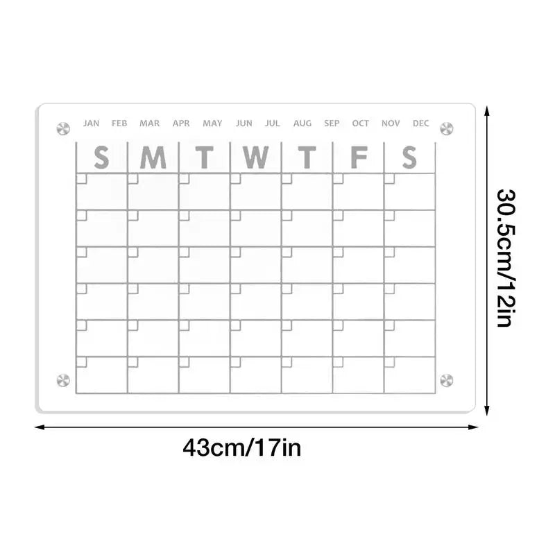 Daily Weekly Monthly Planner Marker Magnetic Acrylic Board for Fridge