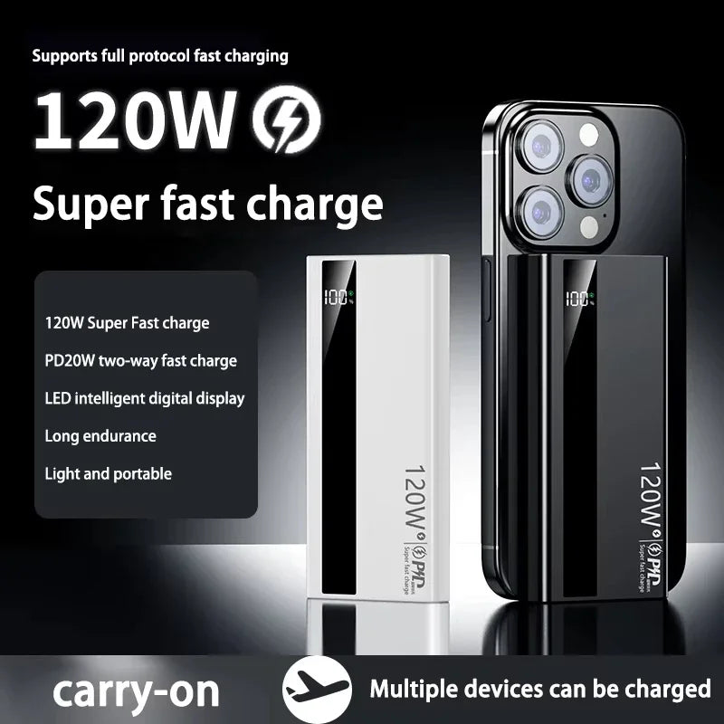 120W Ultra Capacity Fast Charging Power Bank