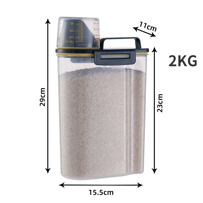 Premium Airtight Pet Food Storage Container with Measuring Cup