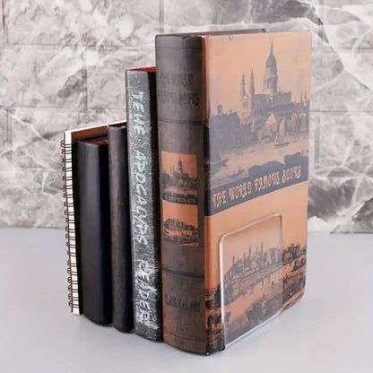 Clear Acrylic Bookends Set